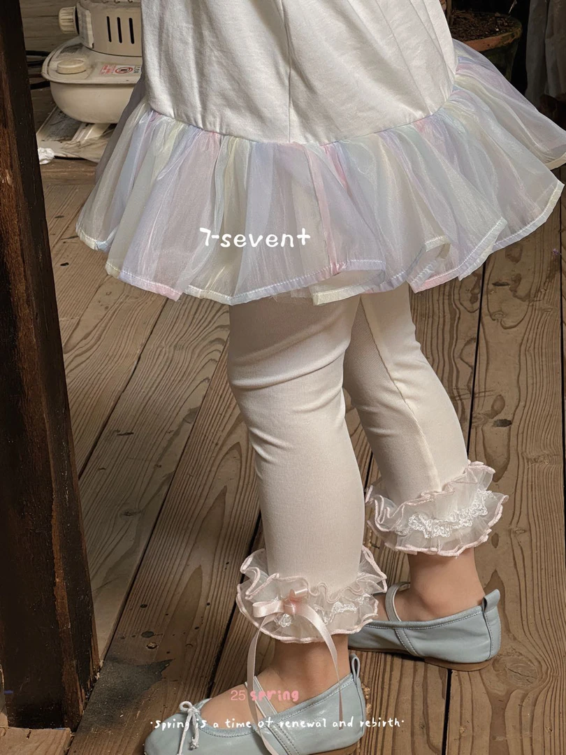 7seven～春花边打底裤7542女童甜美可爱