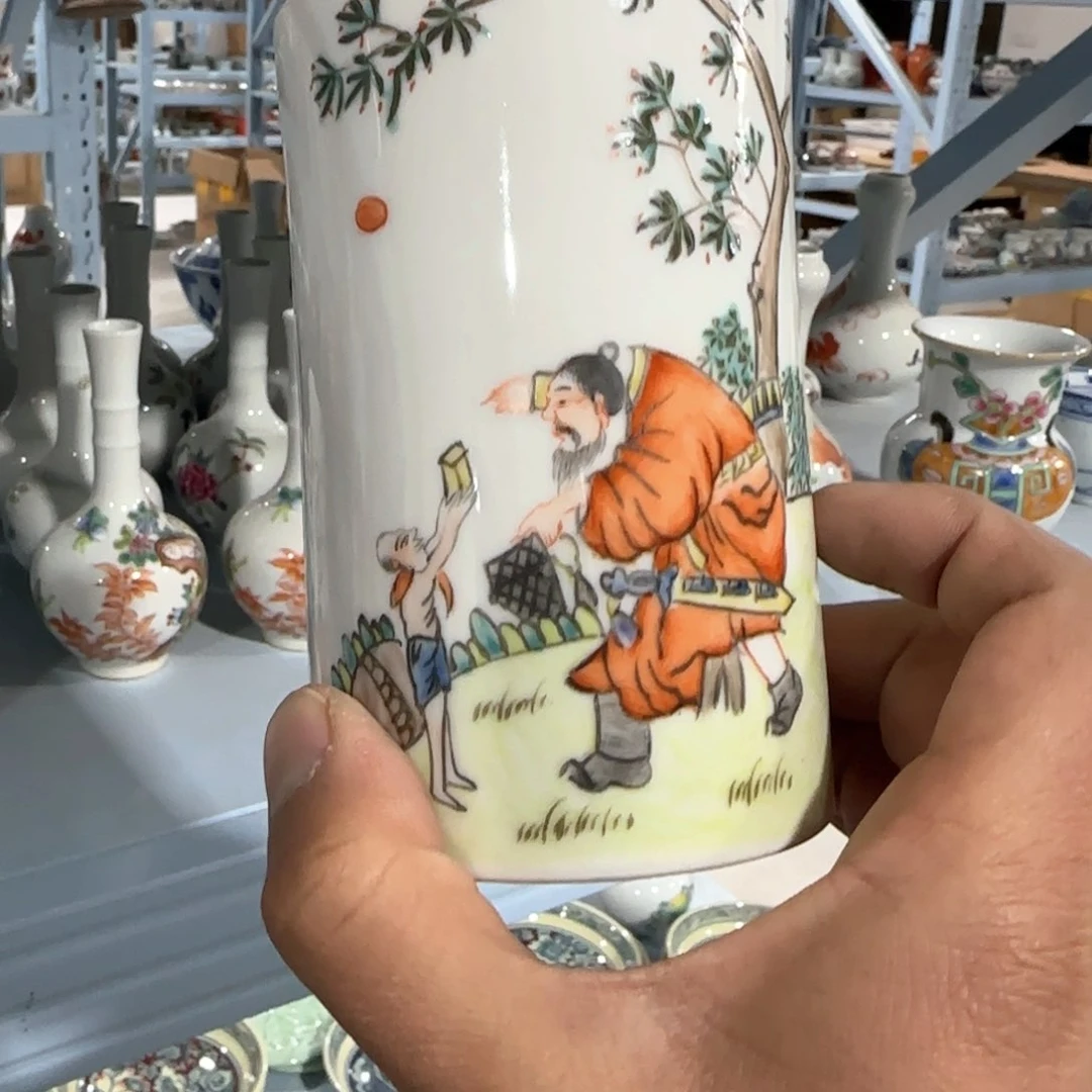 瓷片摆件手绘瓷器全部处理