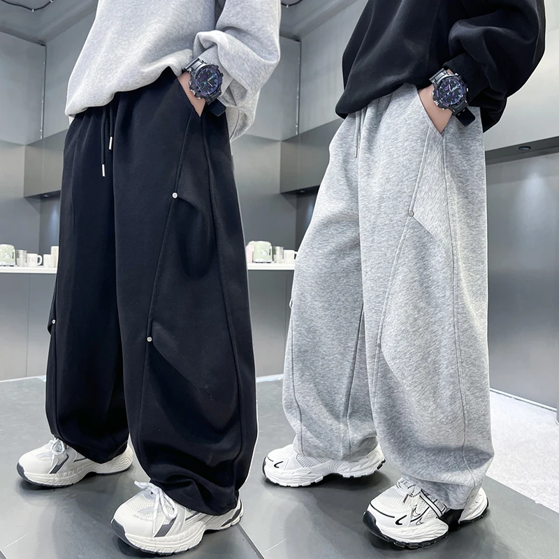 男童秋装针织卫裤2025新款儿童春秋韩版休闲卫裤大童秋季运动裤潮