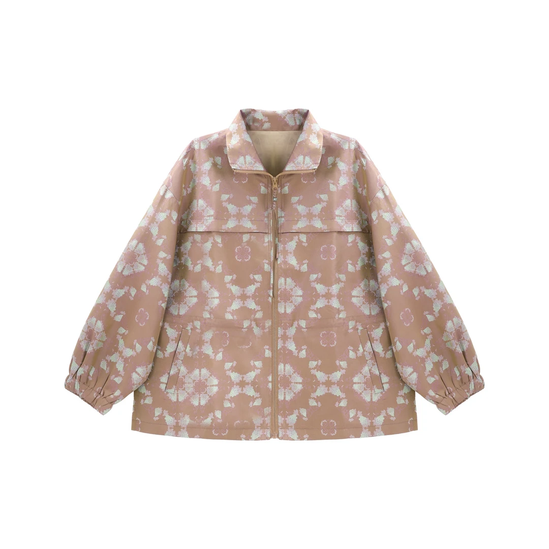 【小水专属】缠枝葡萄蜀锦萝抽绳外套  28101