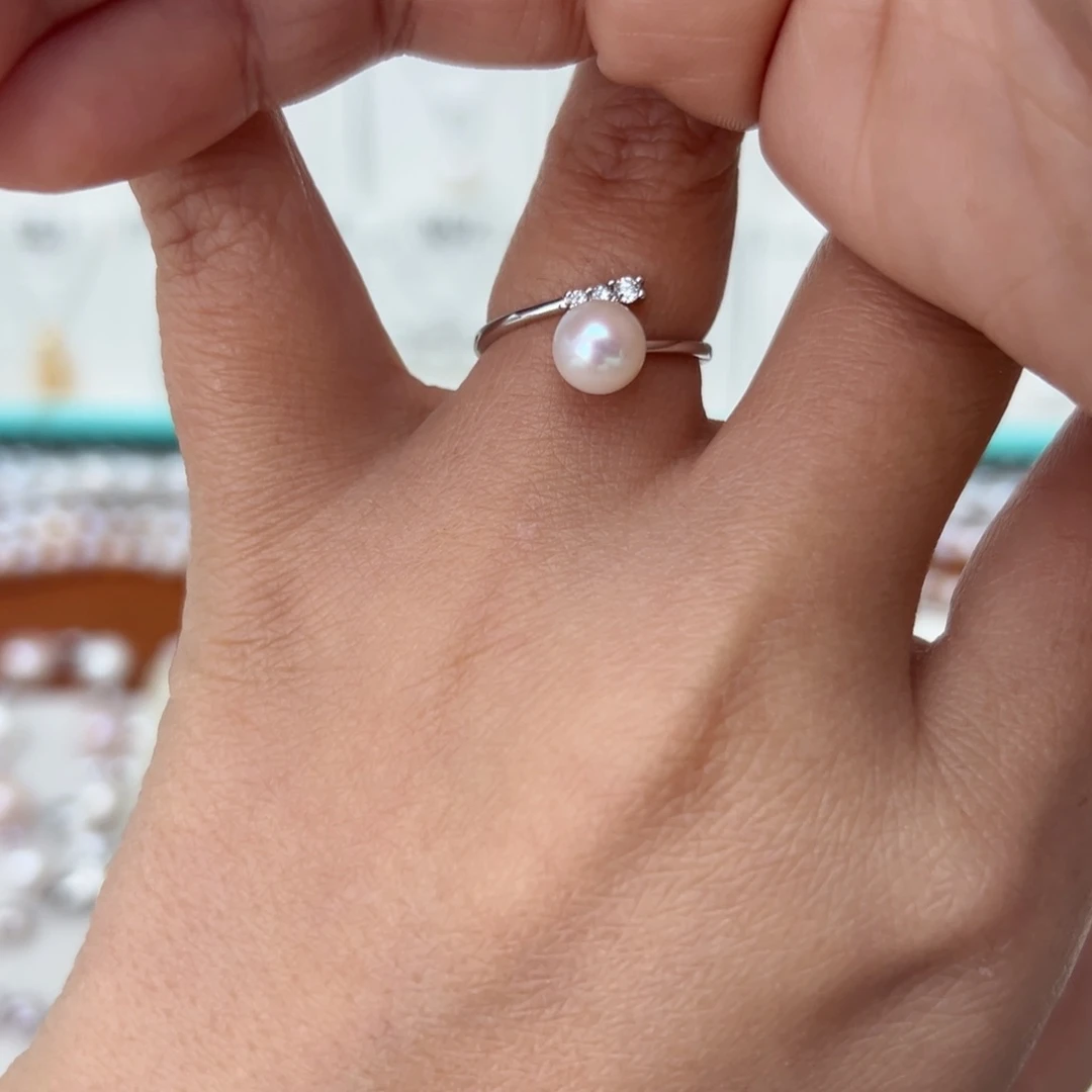 淡水珍珠珍珠银S925镶嵌