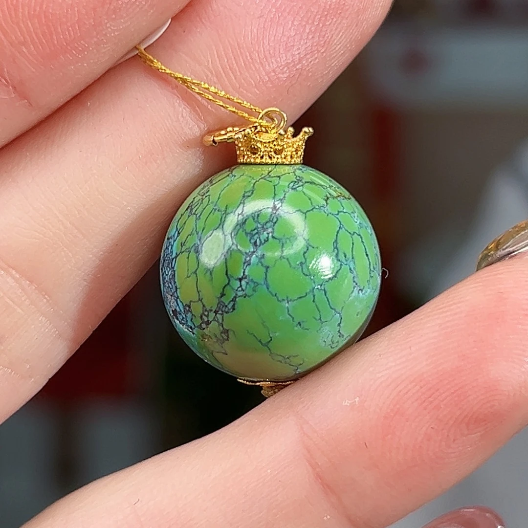 绿松石18K金镶嵌珠宝奇石