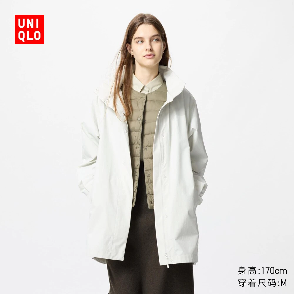 优衣库女装BLOCKTECH短大衣外套474194