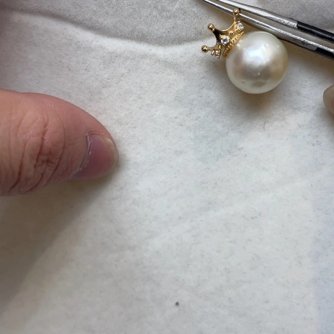 海水珍珠银S925镶嵌吊坠(不含链)