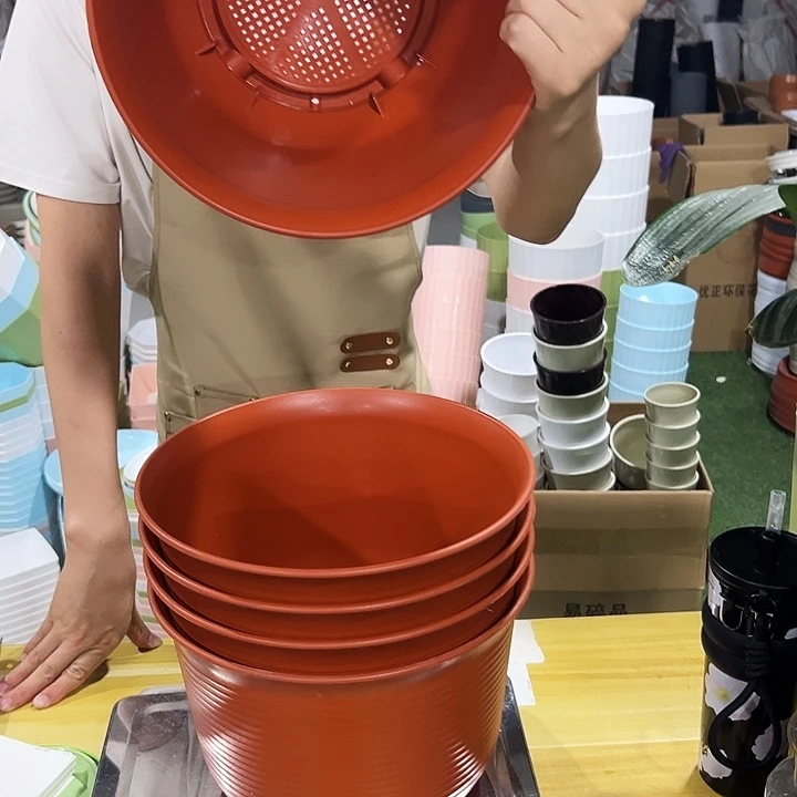 矮陶口27高18.5陶红无托5个
