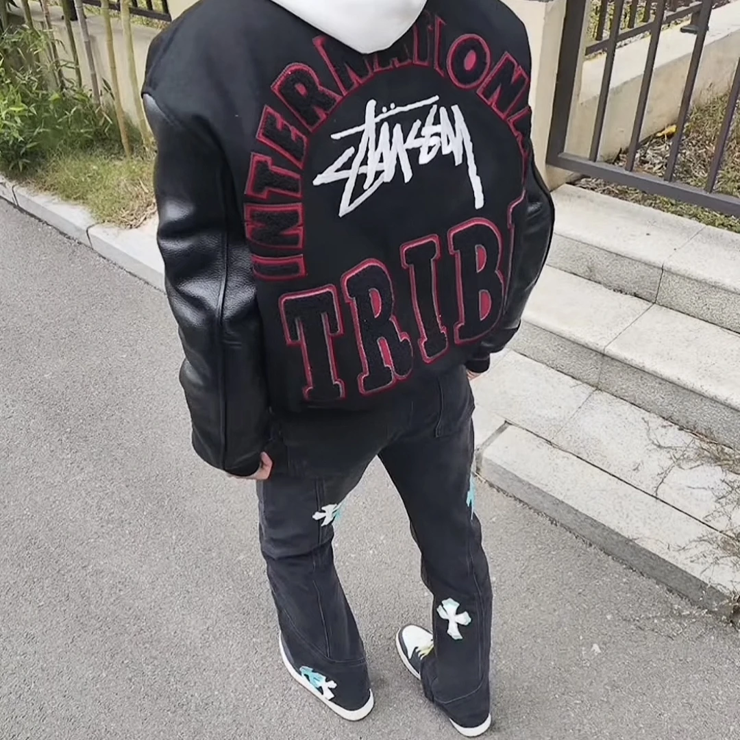 【现货】加厚Stu35th夹棉周年外套棒球服美式欧美夹克vibe男女棉服