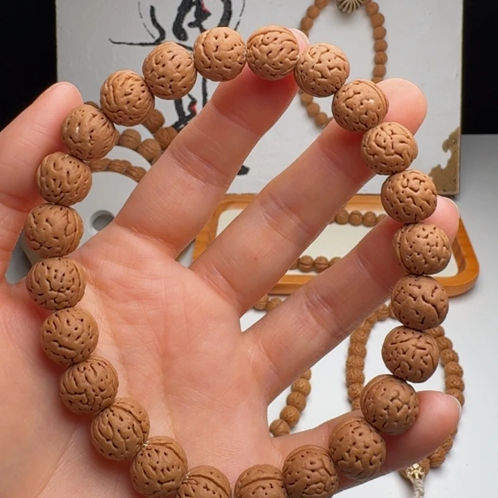 桃核手串12➕脐中脐手持