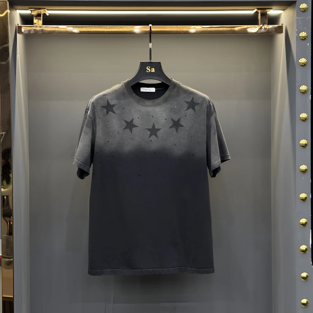 【东少潮品】8855#新款休闲潮流男士设计师短袖时尚拼色