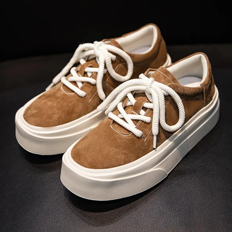 秋款时尚百搭厚底增高休闲板鞋6329