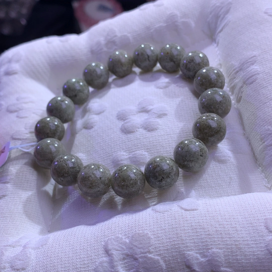 手串银S925镶嵌水晶绿幽灵 11m+