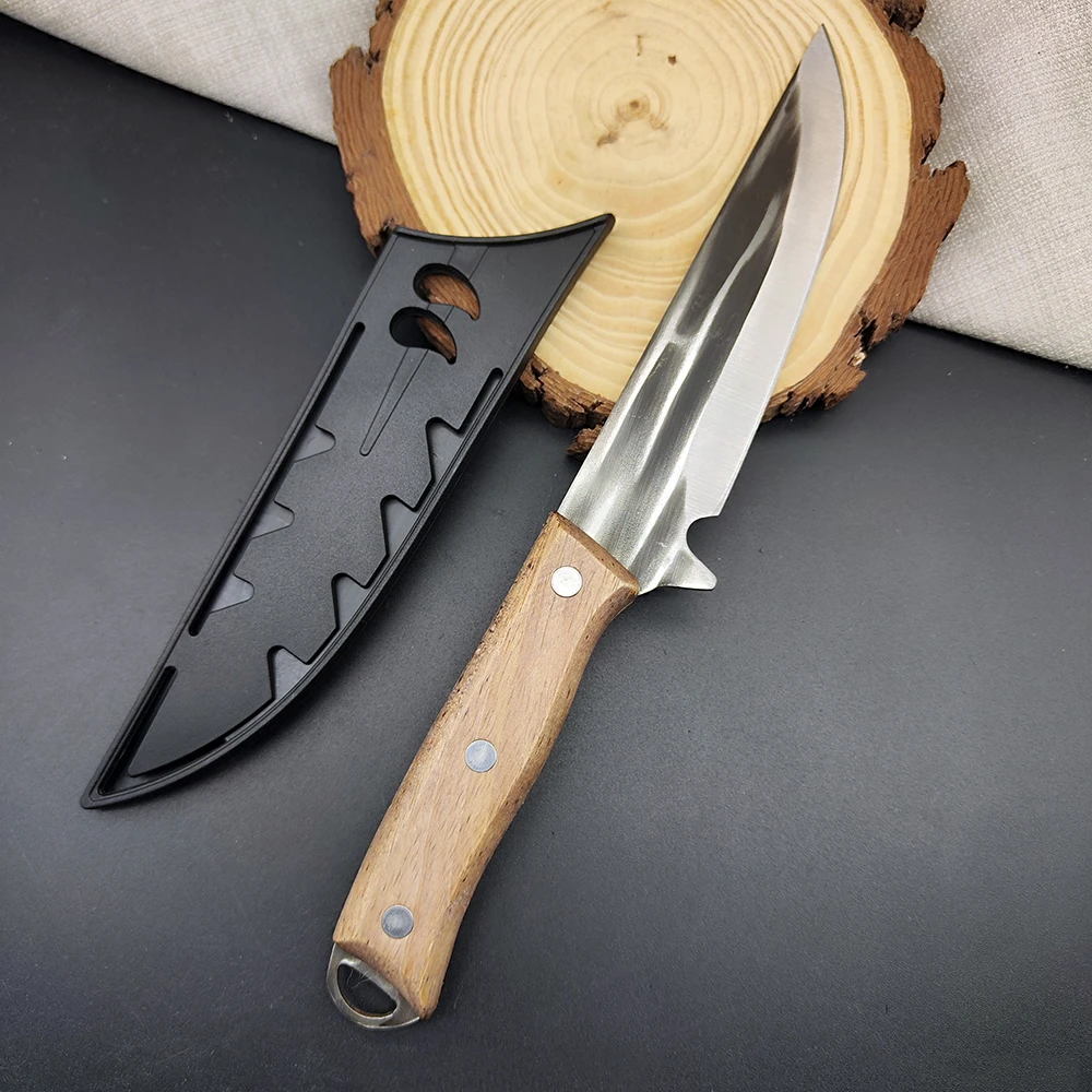 手工锻打猪肉剔骨刀屠宰分割刀家用锋利厨房水果刀剔骨刮毛刀