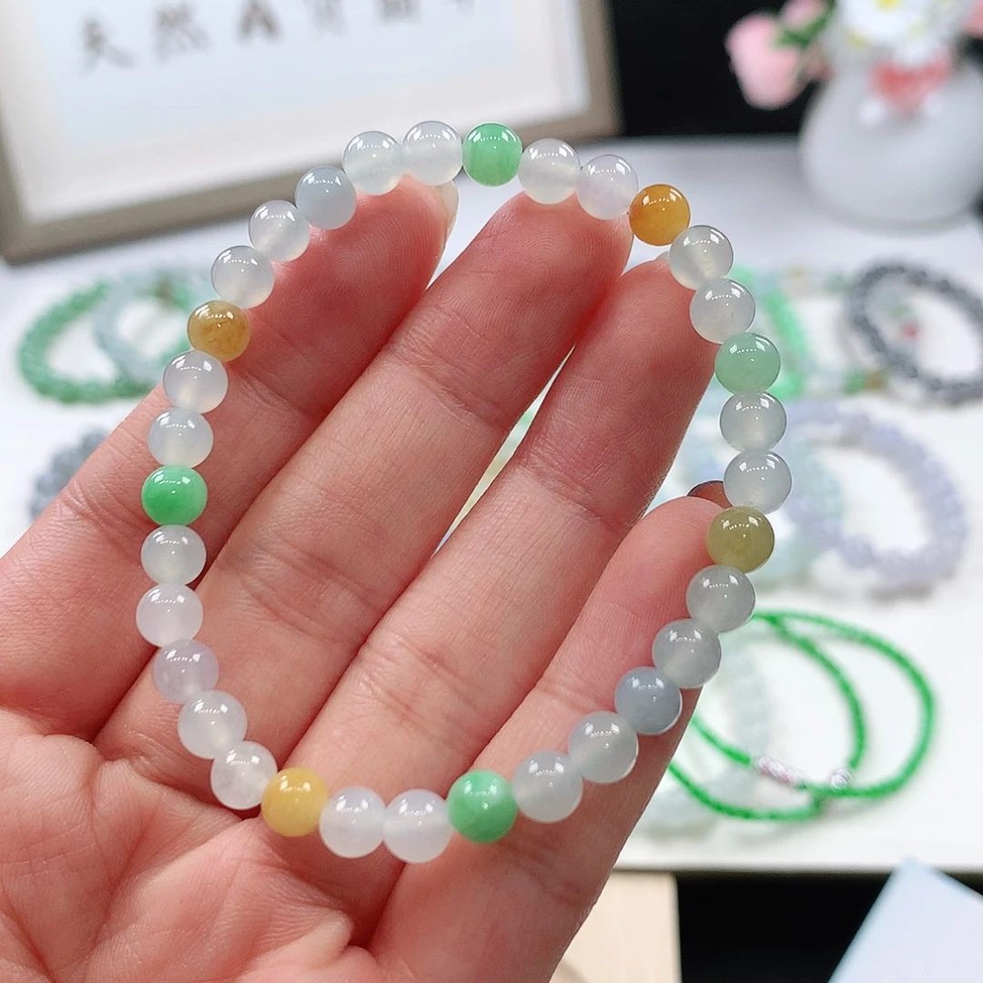 翡翠未镶嵌手链5.6mm