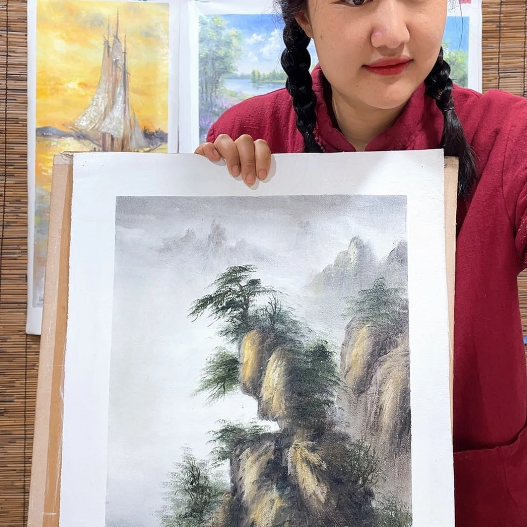 油画薇爽恭喜竞拍成功！