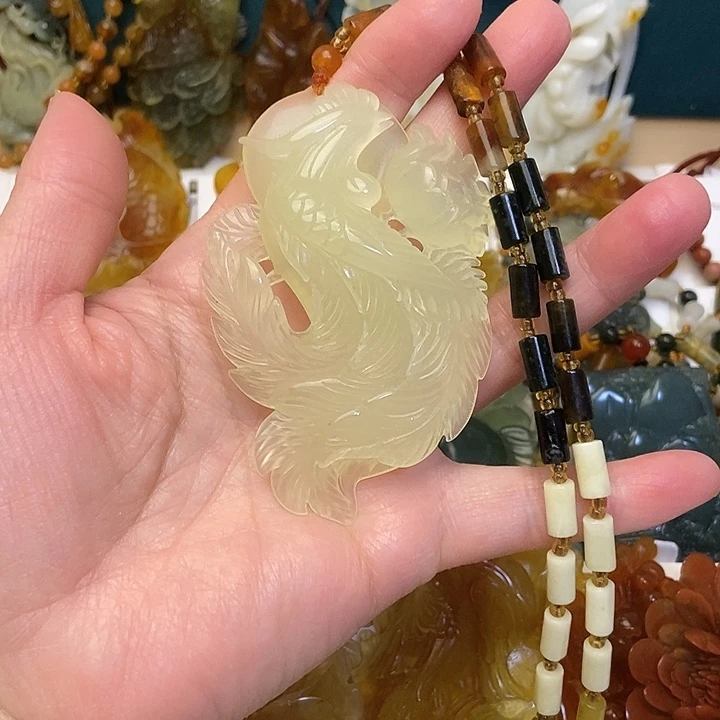 蛇纹石玉未镶嵌吊坠(赠链)