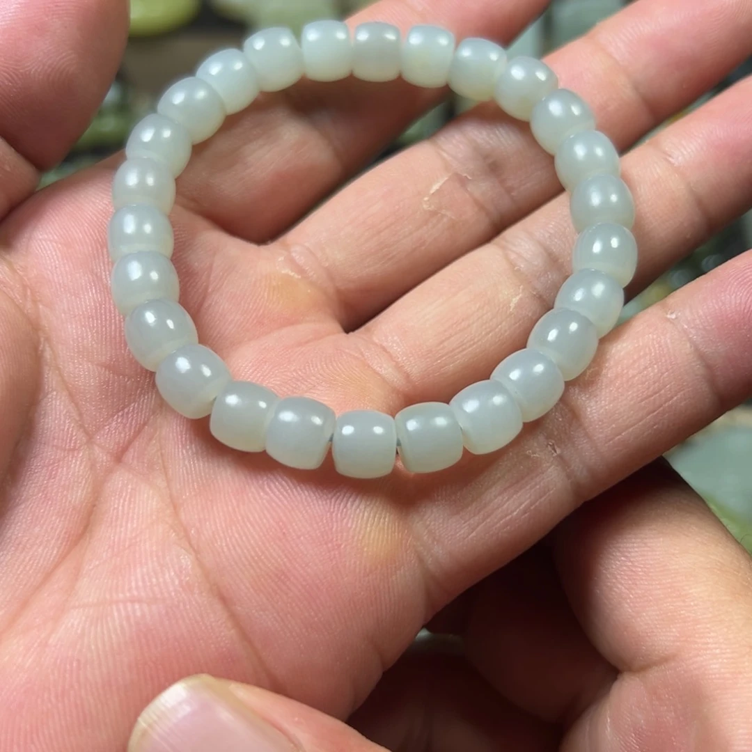 手链未镶嵌和田玉（青玉）