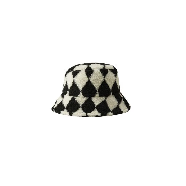 紫涵毛绒渔夫帽盆帽棋盘格Z2Z10AS914