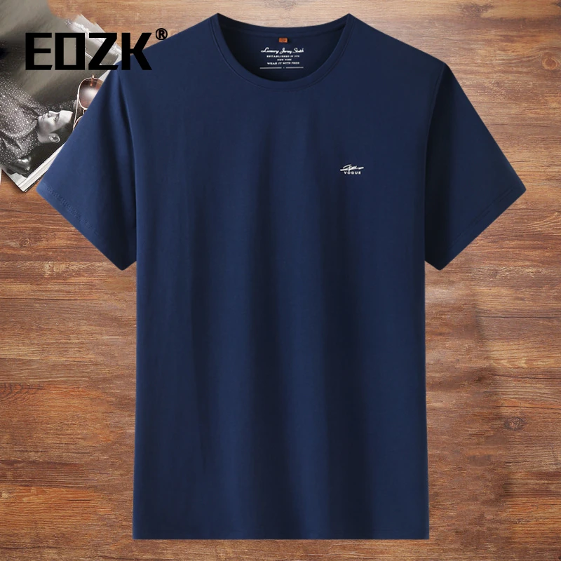 Eozk短袖T恤男2025加肥加大码休闲运动半袖衫圆领体恤夏季新款t恤