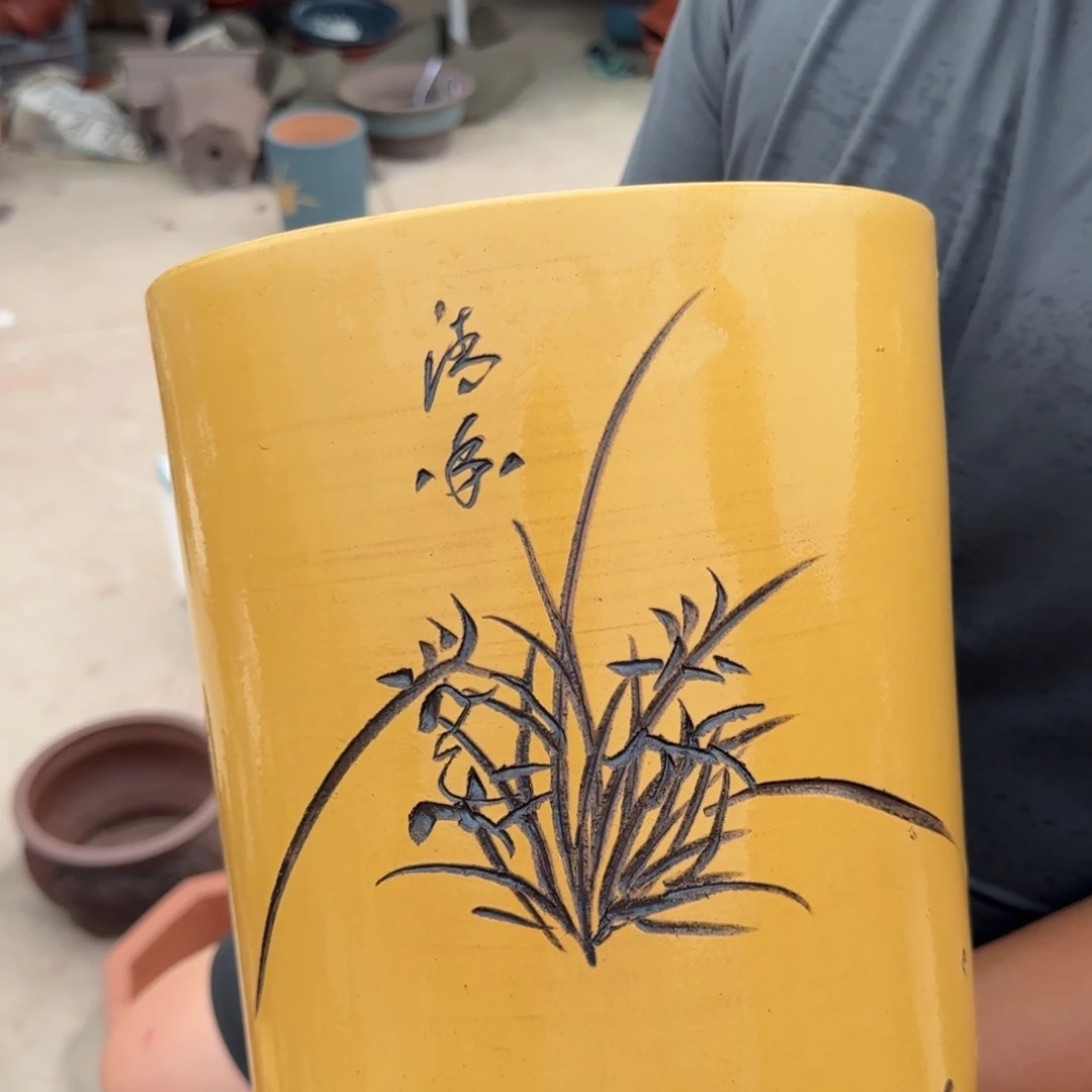 紫砂花盆口径17.22口径