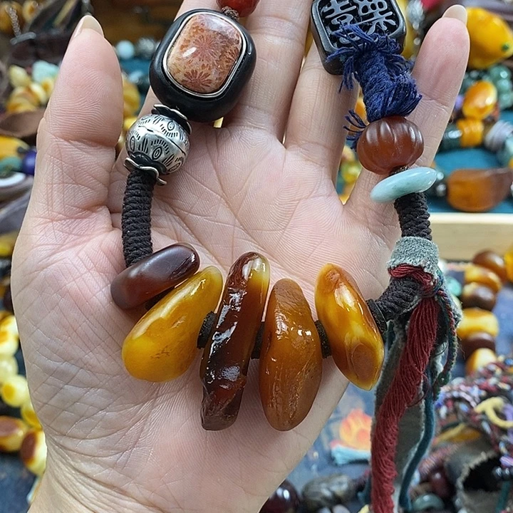 蜜蜡未镶嵌项链项链