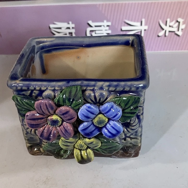 摆件陶盆有孔 微瑕介意勿拍