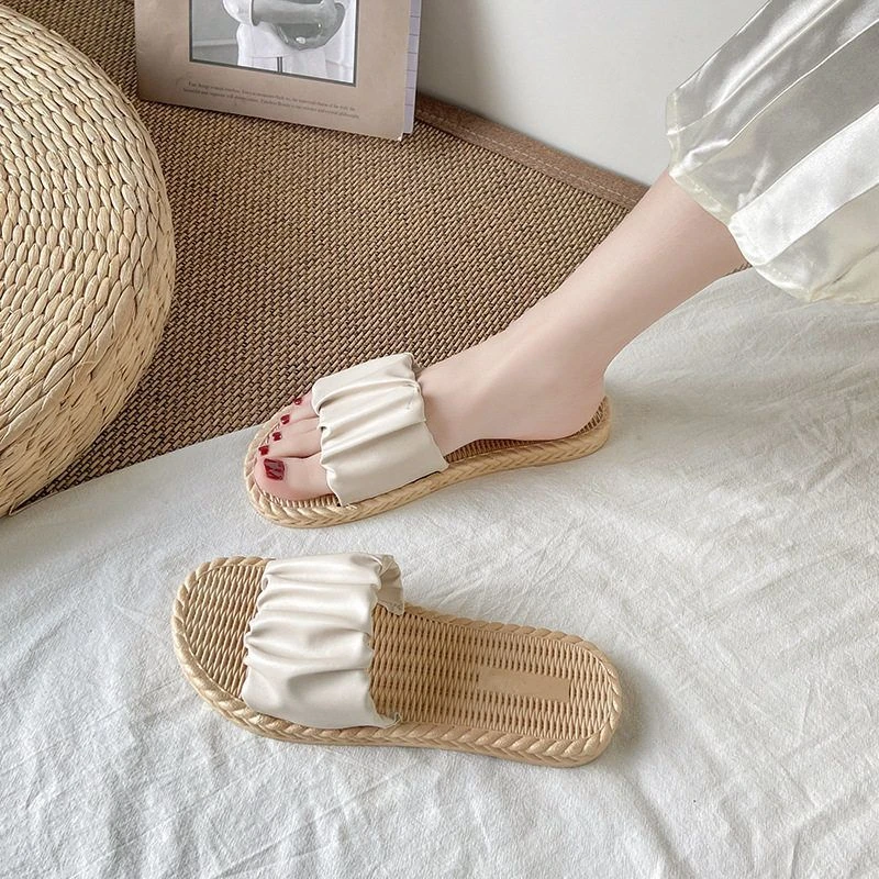 凉拖鞋女外穿时尚一字拖2025新款夏季百搭可湿水外出沙滩凉拖ins