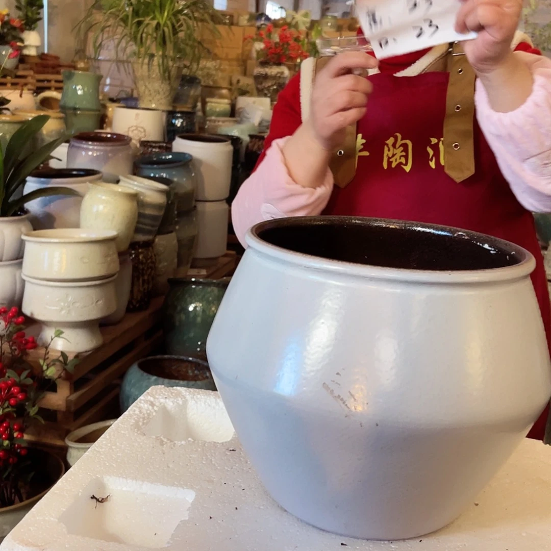 紫砂花盆高度23口径23