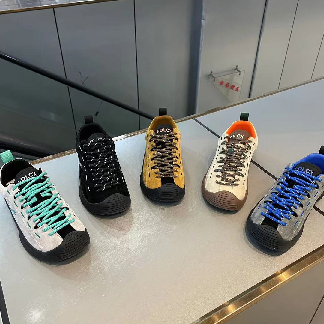 2025早秋新款皮面拼接户外时尚男款低帮舒适运动鞋休闲鞋阿甘鞋