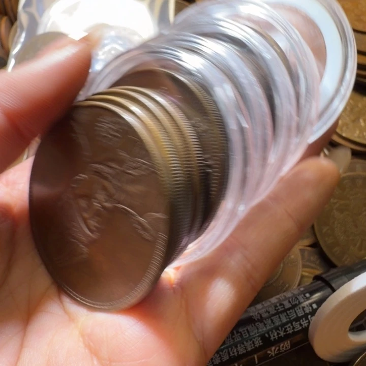 西***翁十个铜币工艺品摆件