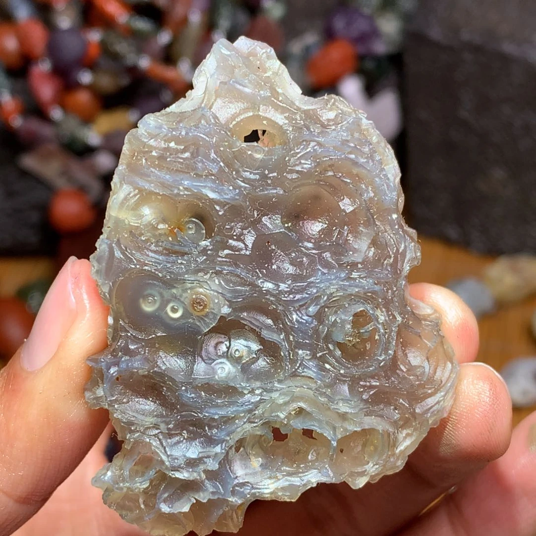 未镶嵌玛瑙/玉髓珠宝半成品