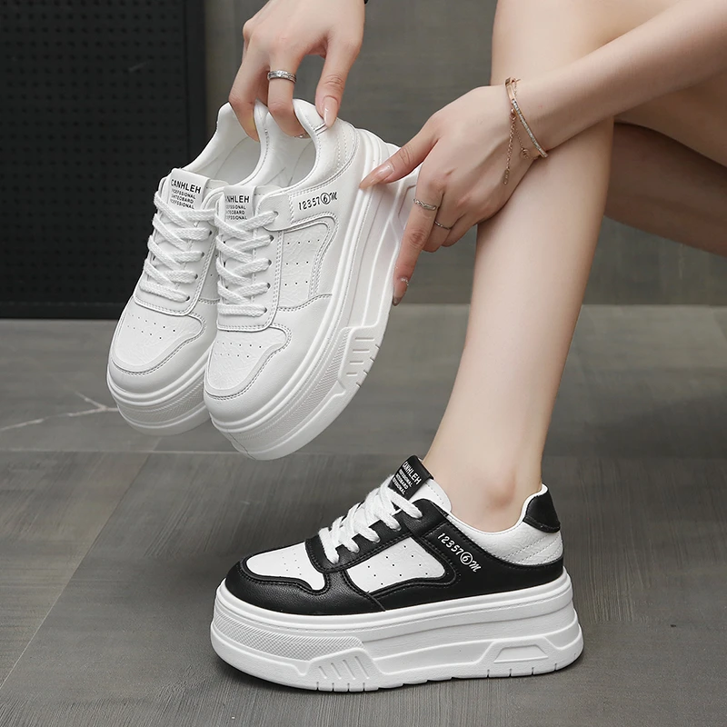增高6厘米厚底小白鞋子女2025秋季新款时尚百搭软底运动休闲板鞋