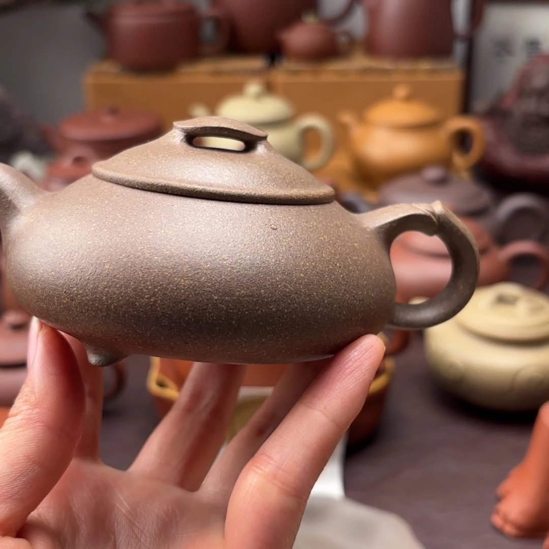 紫砂茶壶青段   简瓢  150微瑕