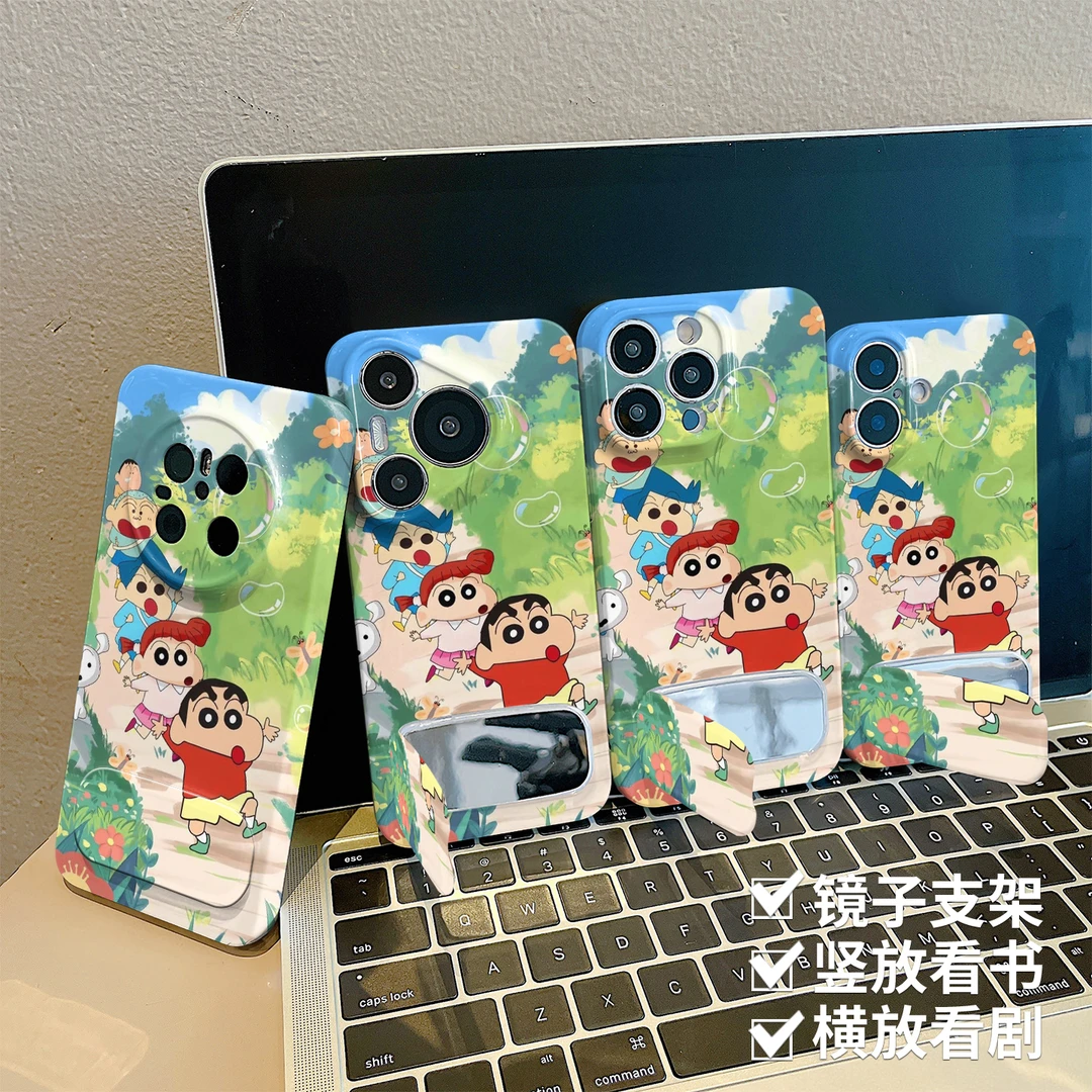 泡泡小新适用苹果菲林手机壳华为vivo小米oppo荣耀全包防摔保护套