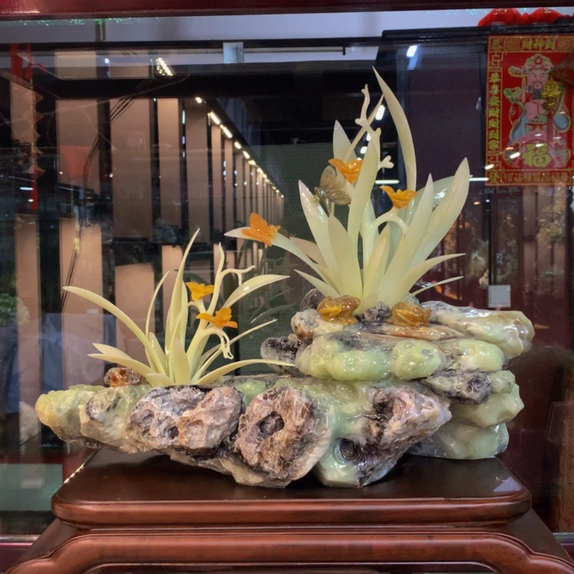 【闪购商品】未镶嵌蛇纹石玉摆件覆膜