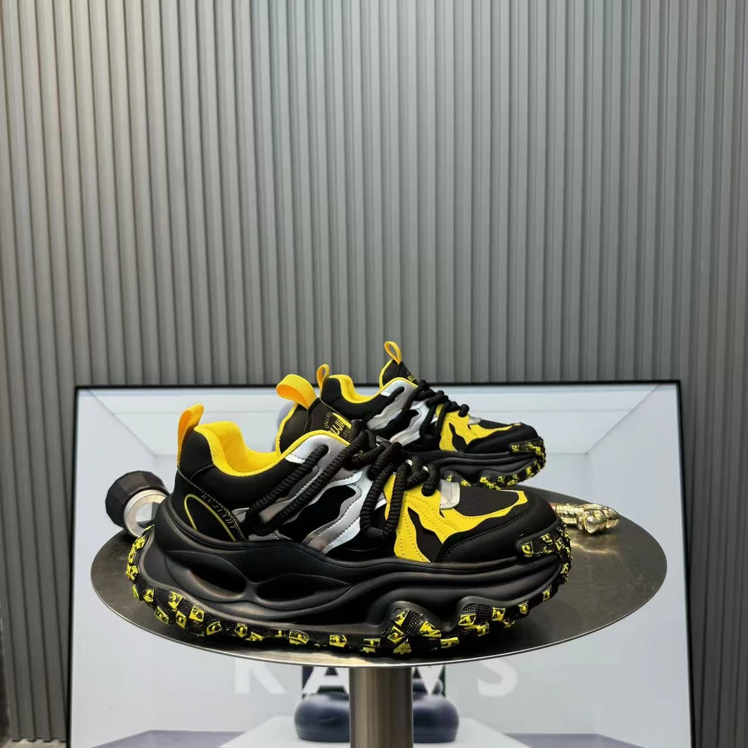 韩版网红秋季老爹鞋厚底增高时尚百搭男士潮鞋