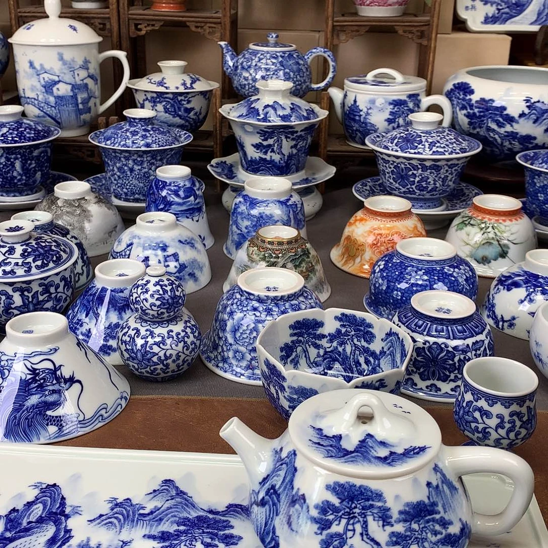 黑***钓瓷片景德镇陶瓷景德镇陶瓷