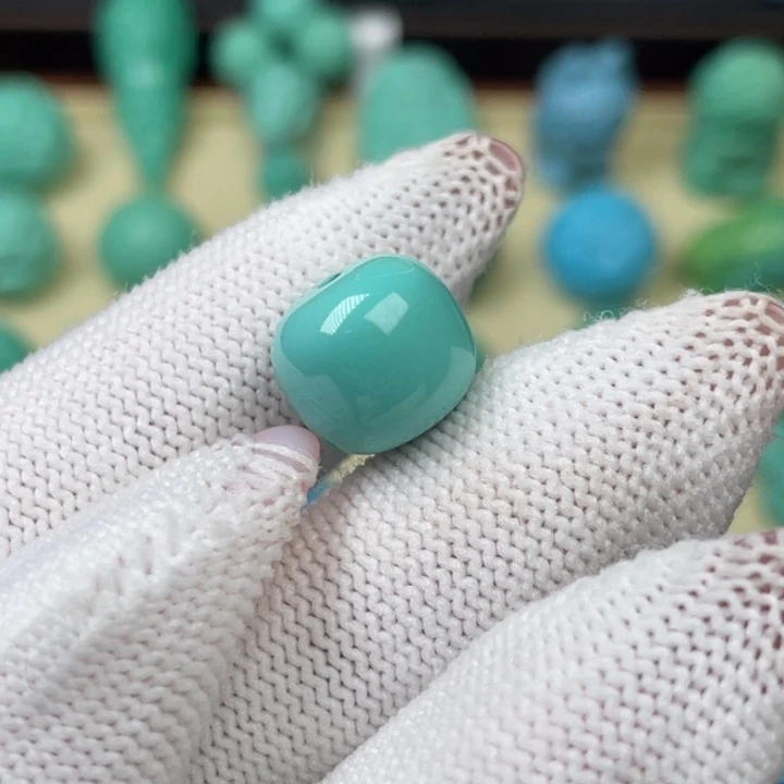 高瓷蓝绿12mm老型单颗高货