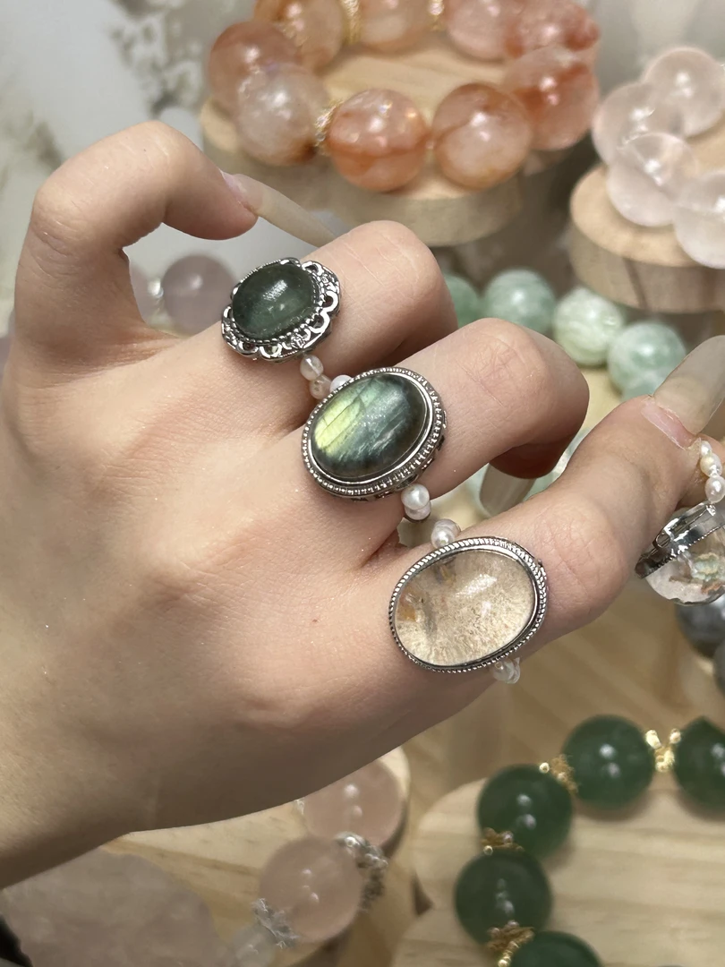 手工魔盒水晶戒指