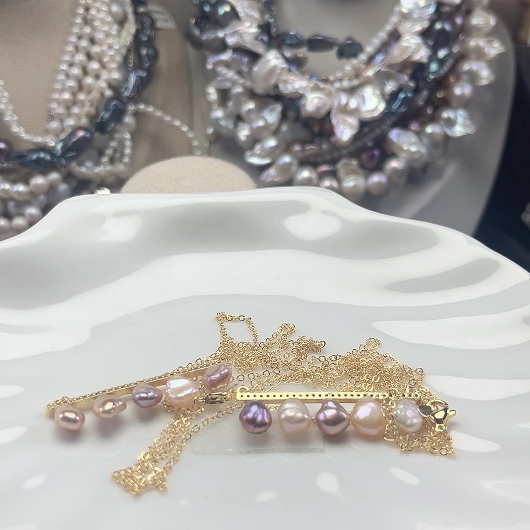 项链未镶嵌淡水珍珠【纯恬】多样性发货发一