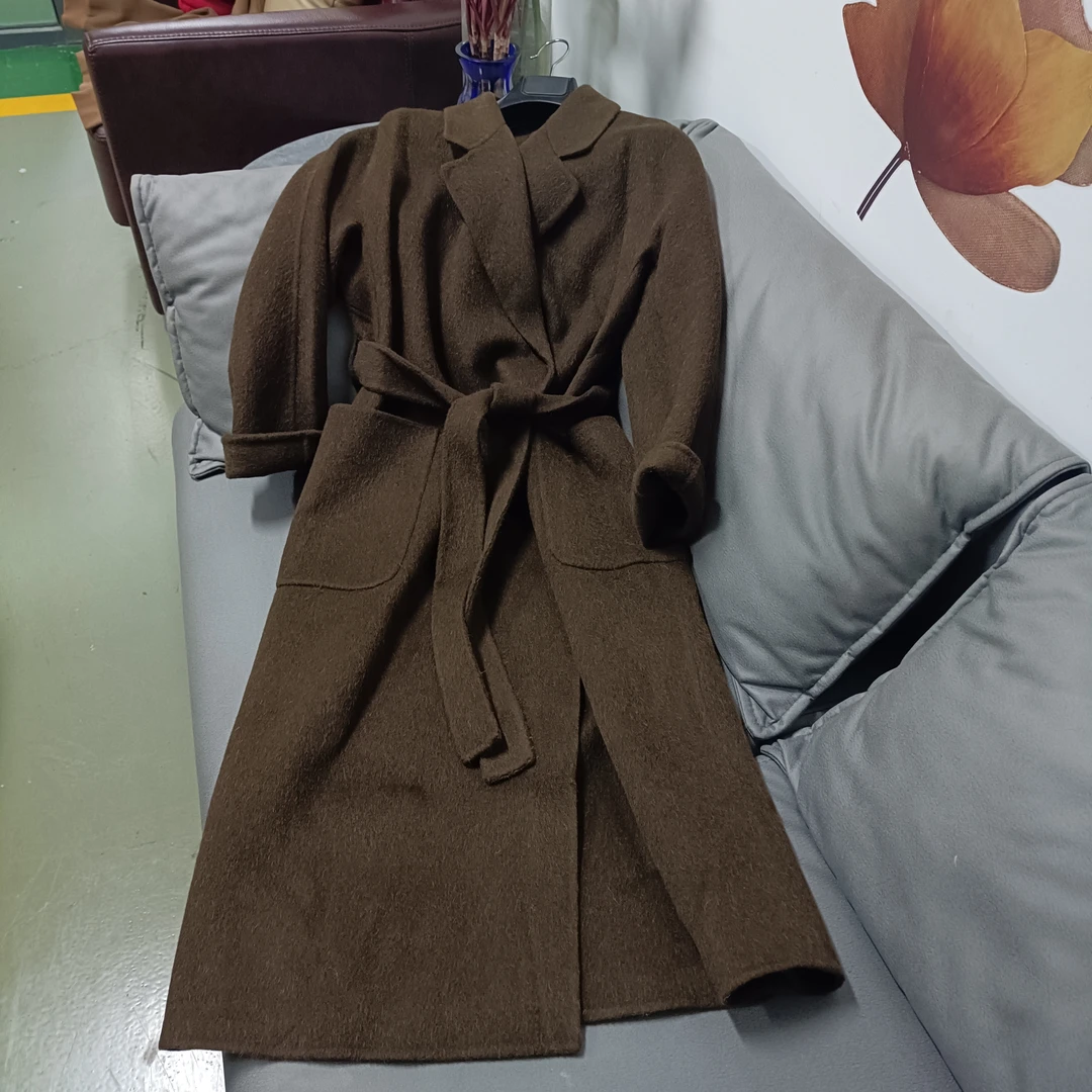 双面呢羊毛羊绒大衣女中长款气质大衣外套