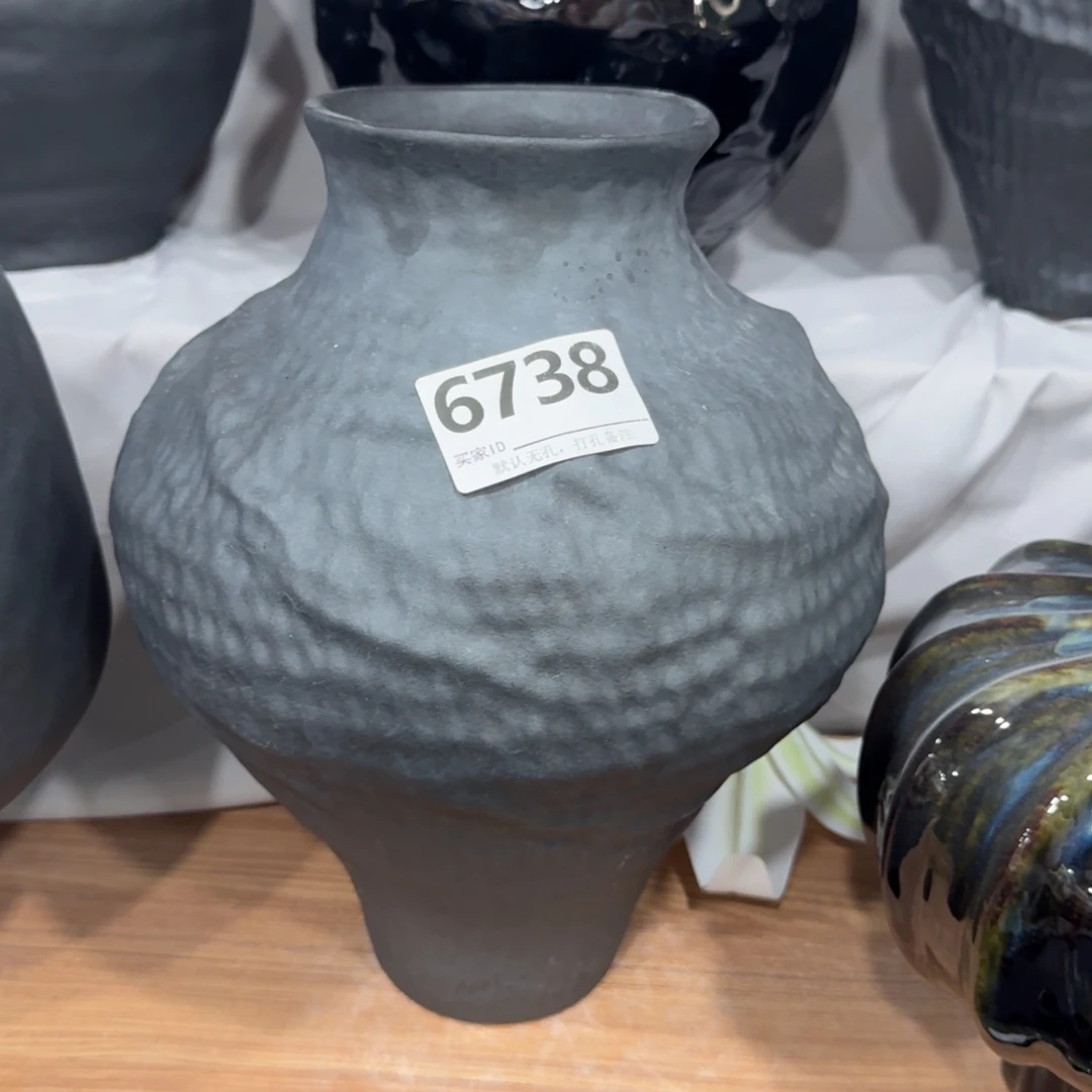 唐***）摆件景德镇花瓶编码6738高35口10默认无孔