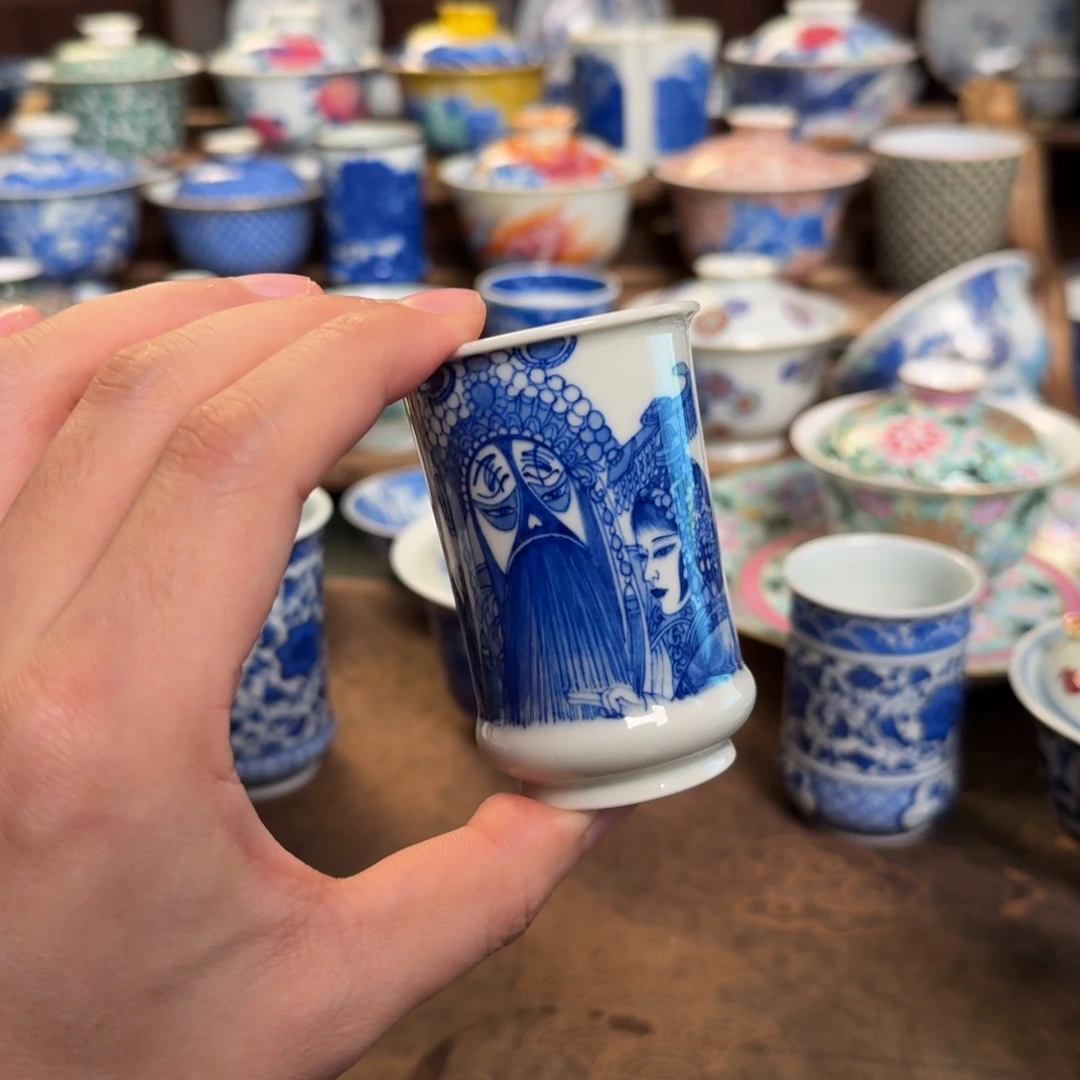 云***窑纯手工手绘陶瓷茶具