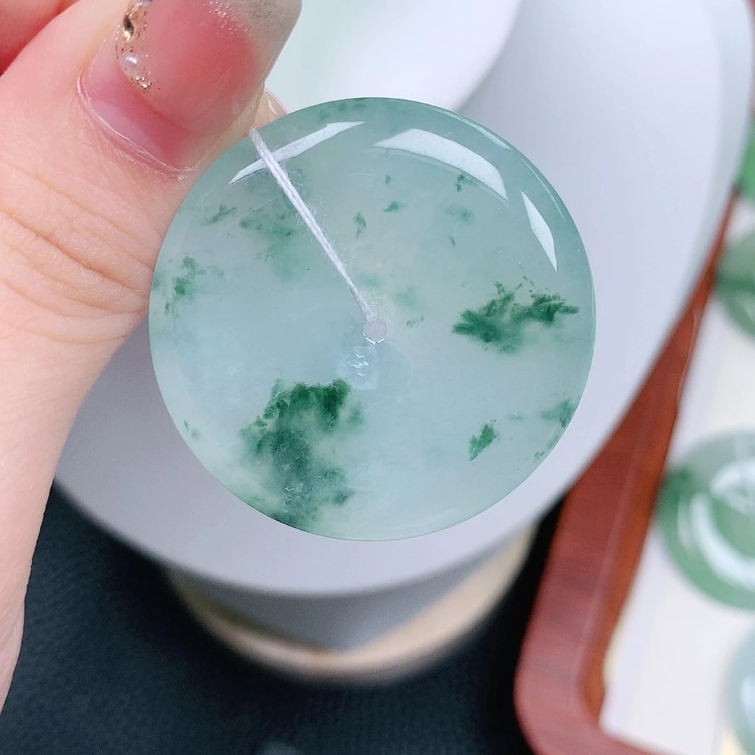 翡翠未镶嵌颈饰平安36-6