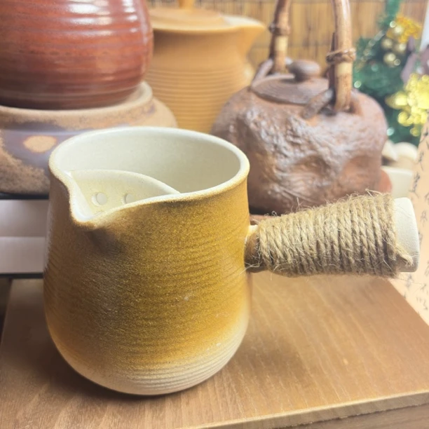 福利网红围炉煮茶陶瓷罐罐壶明火干烧侧把茶壶室内外通用500毫升