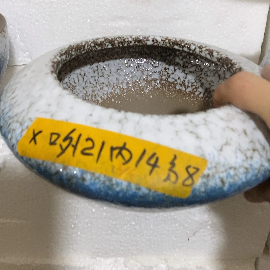 陶摆件陶盆有孔 瑕疵介意勿拍