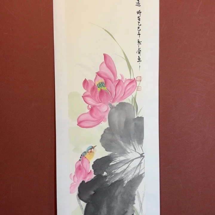 诚***美国画听兰老师花鸟