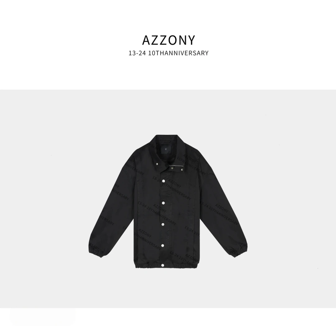清C Az LongQuan 机场黑色冲锋衣外套 CWWJ249027