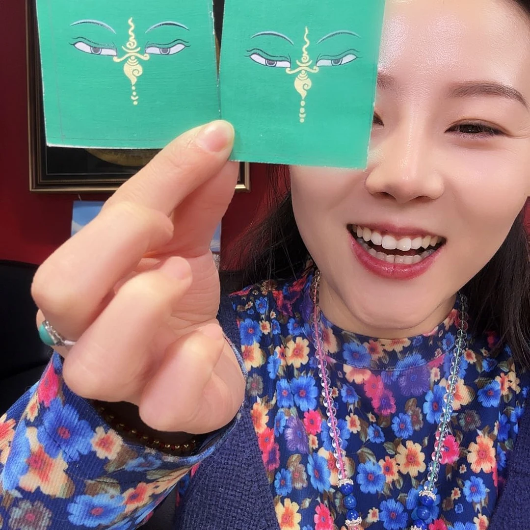 装裱画绿度母不带壳子的