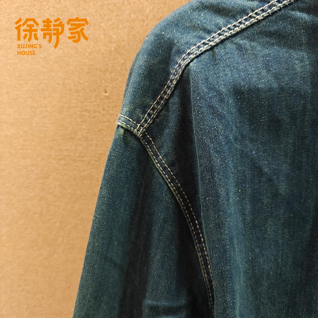 宽松刺绣衬衫常规款春秋纽扣长袖外套复古衬衣3000971