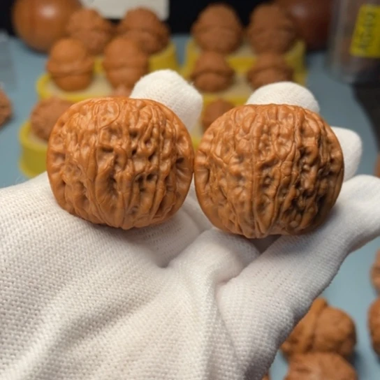 吊坠文玩核桃甲骨文精对 34.5 35