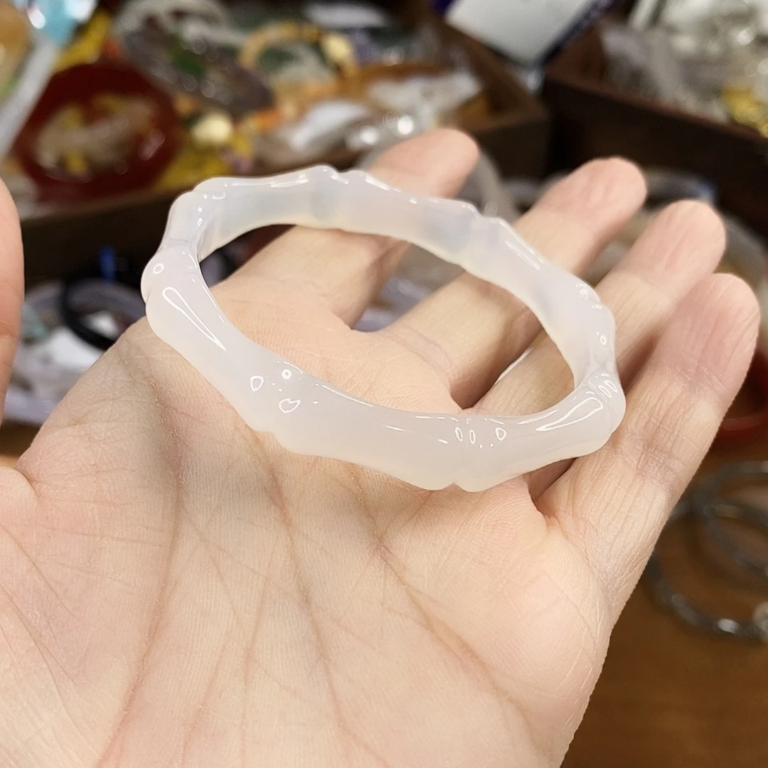 玛瑙/玉髓未镶嵌手镯0054。53圈